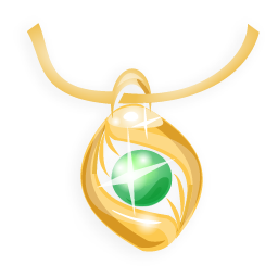 Кулон с изумрудом